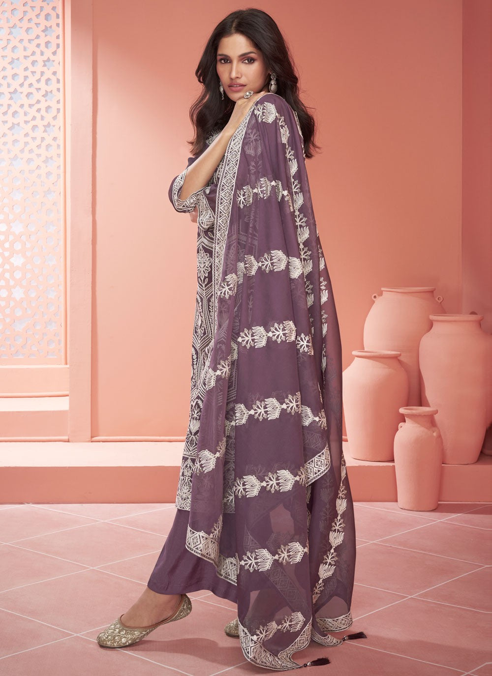 Organza, Silk Salwar Suit - T2578