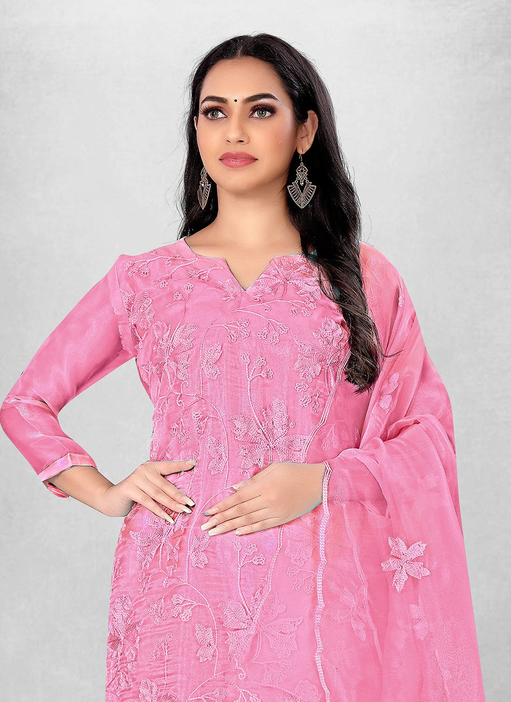 Organza Churidar Suit - T1822