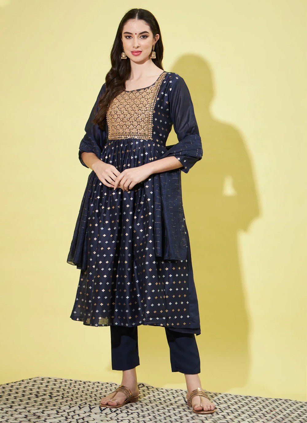 Chanderi Salwar Suit - T1260