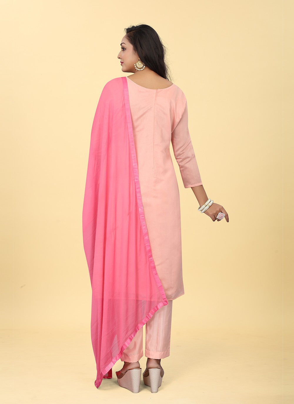 Chanderi Silk Pant Style Suit - T2484