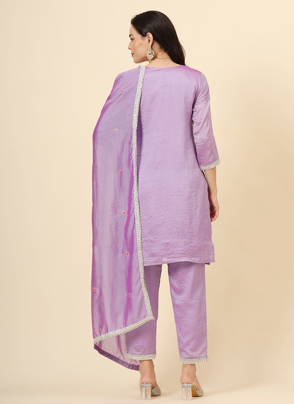 Vichitra Silk Pant Style Suit - T3471