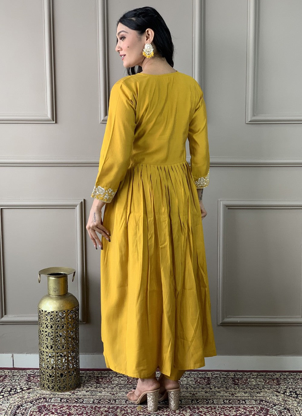 Chanderi , Viscose Pant Style Suit - T3500