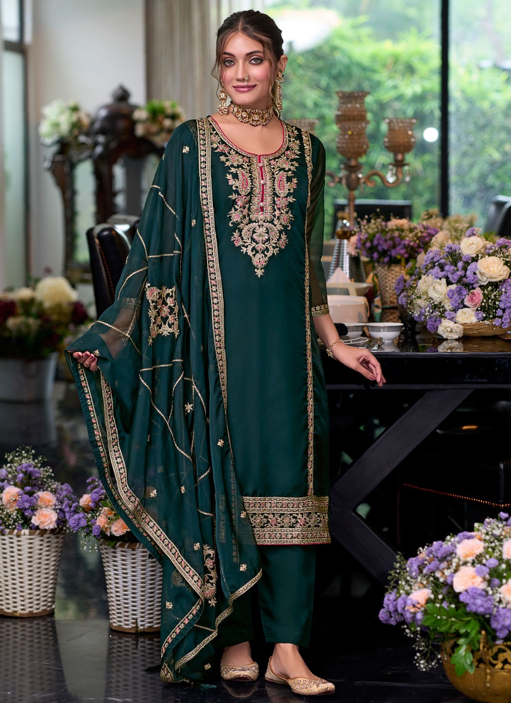 Organza Salwar Suit - T4003