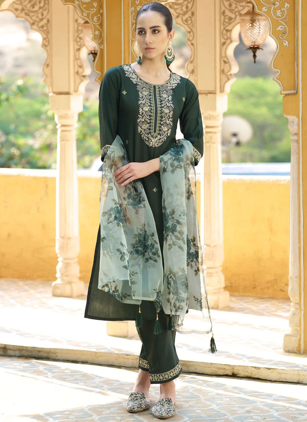 Silk Blend Salwar Suit - T3670