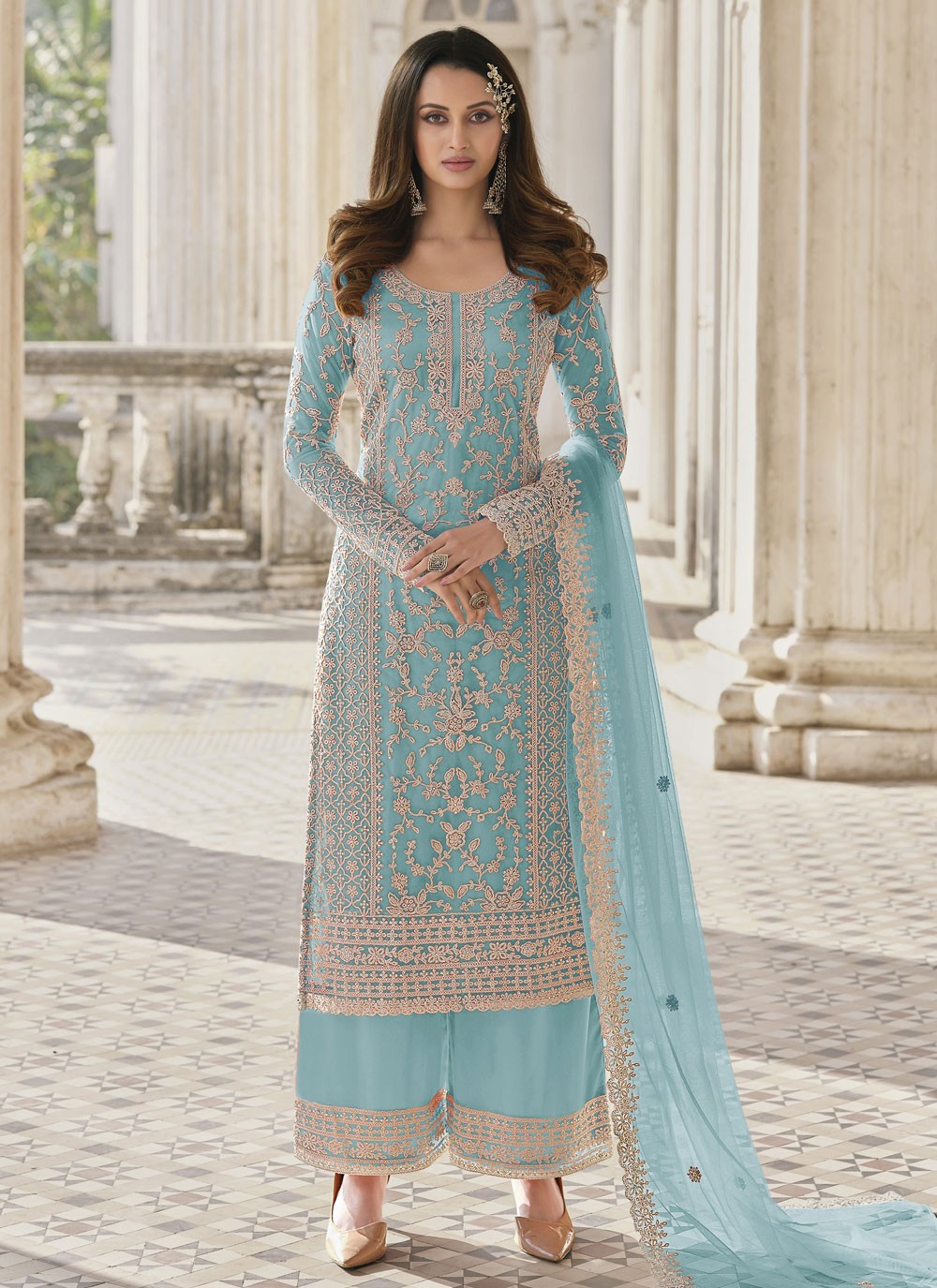 Net Salwar Suit - T2158