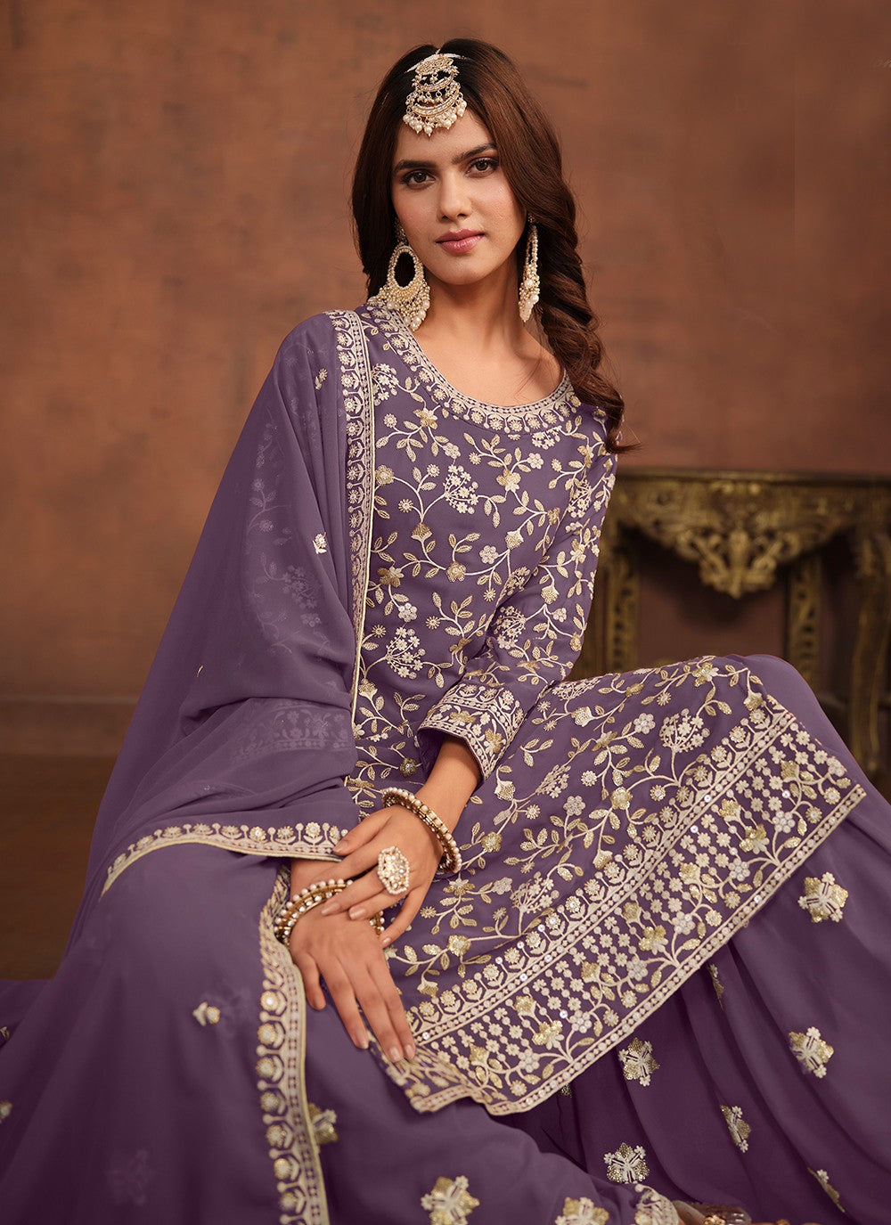 Faux Georgette Salwar Suit - T1933