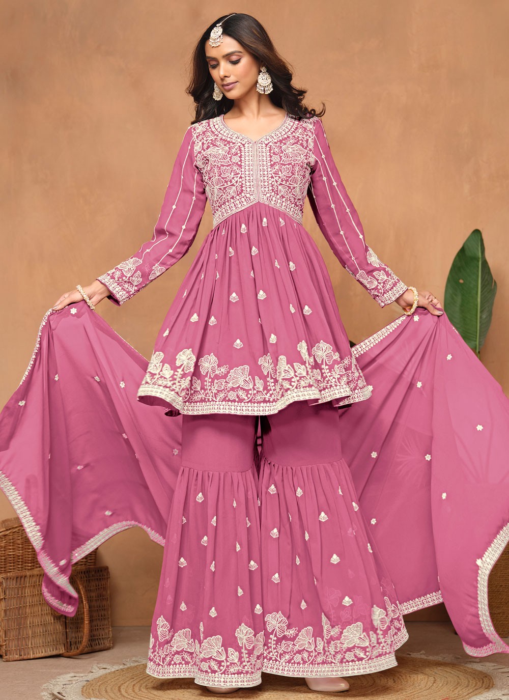 Faux Georgette Salwar Suit - T3209