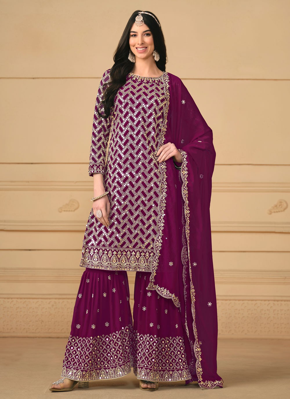 Faux Georgette Salwar Suit - T2293