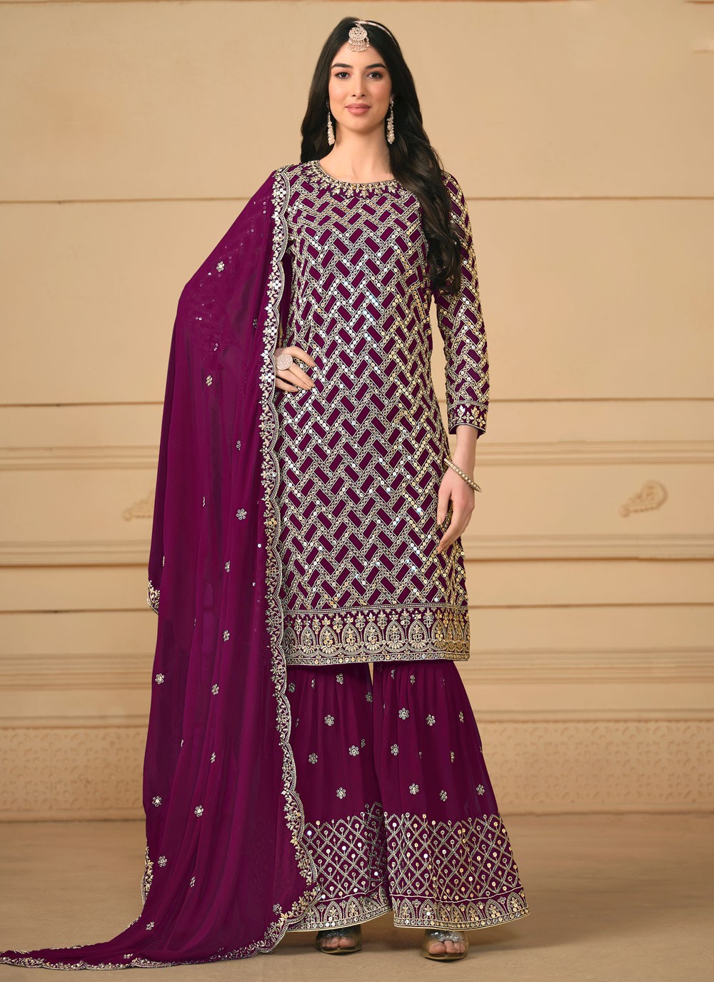 Faux Georgette Salwar Suit - T2293