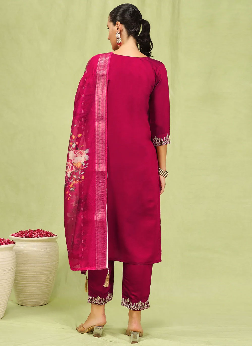 Silk Blend Salwar Suit - T3670