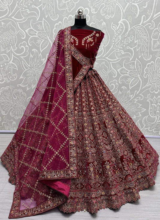 Diamond Velvet A - Line Lehenga - L2222