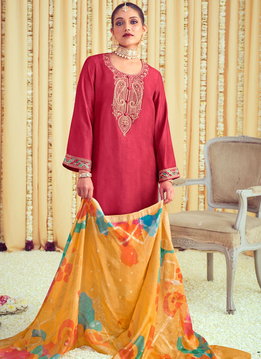 Raw Silk Pakistani Suit - T1654