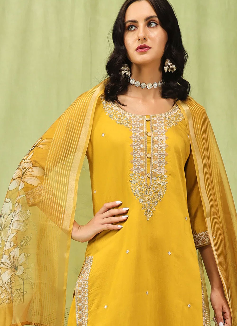 Silk Blend Salwar Suit - T3670