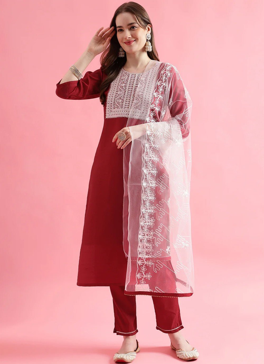 Silk Blend Salwar Suit - T1570