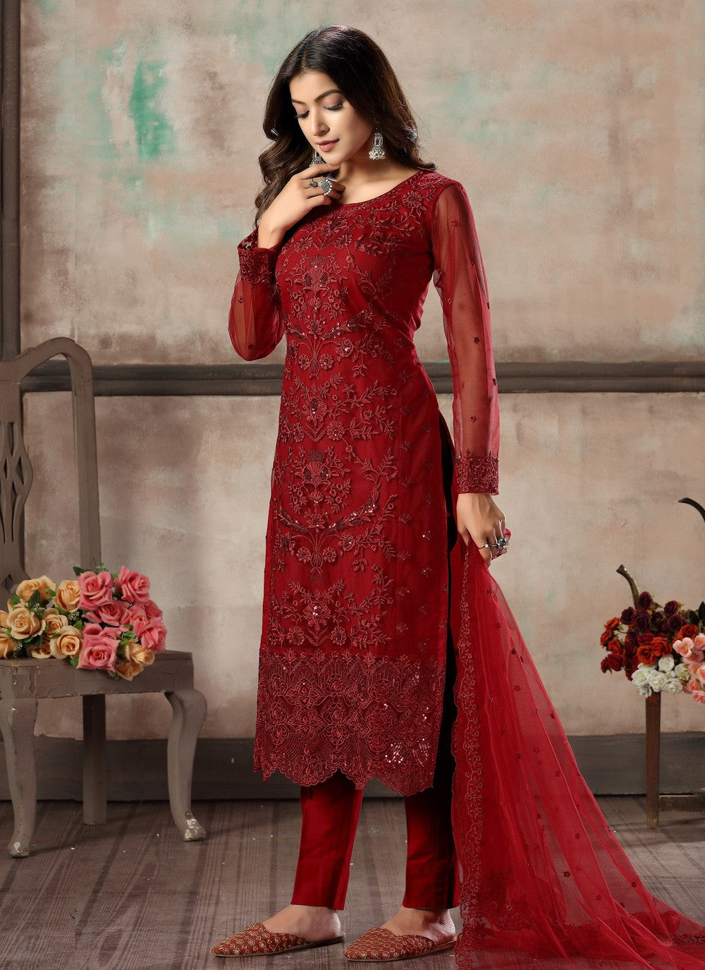 Net Salwar Suit - T082