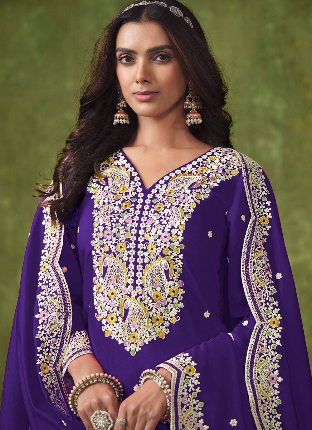 Chanderi Salwar Suit - T3095