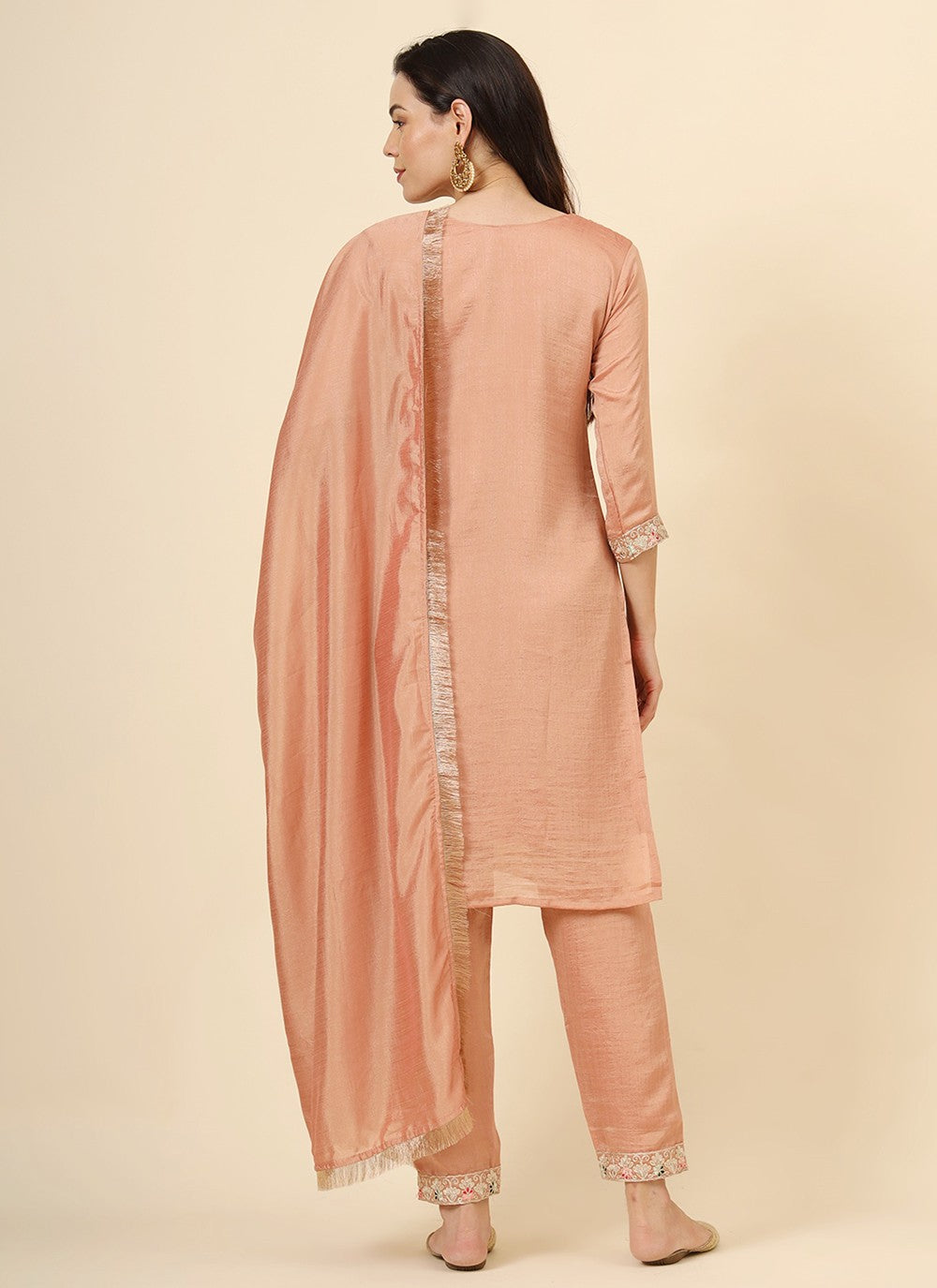 Vichitra Silk Pant Style Suit - T3465