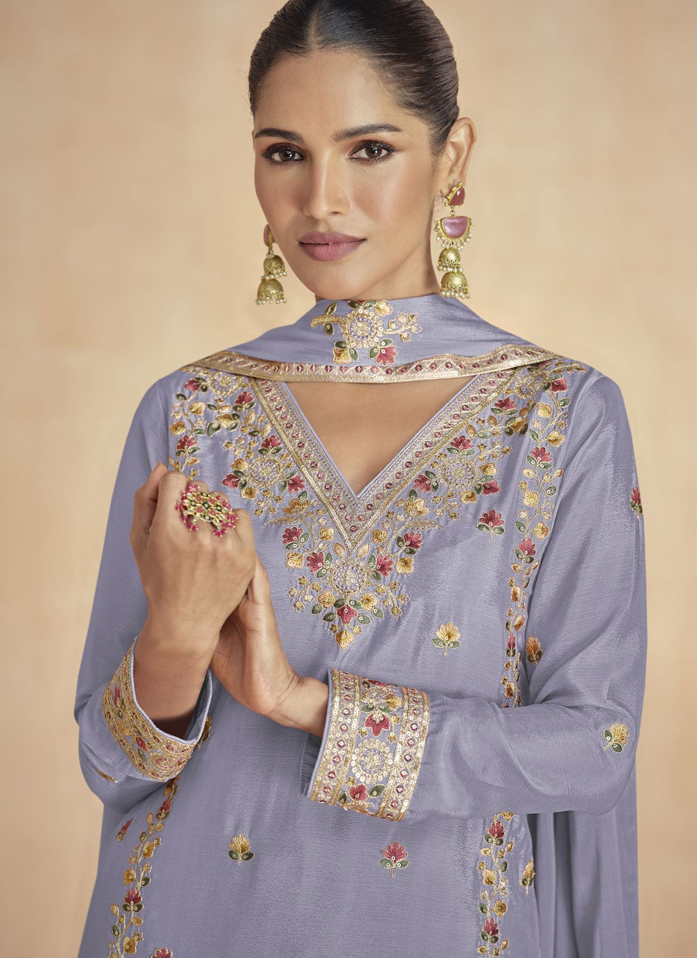 Chinon, Silk Salwar Suit - T3829