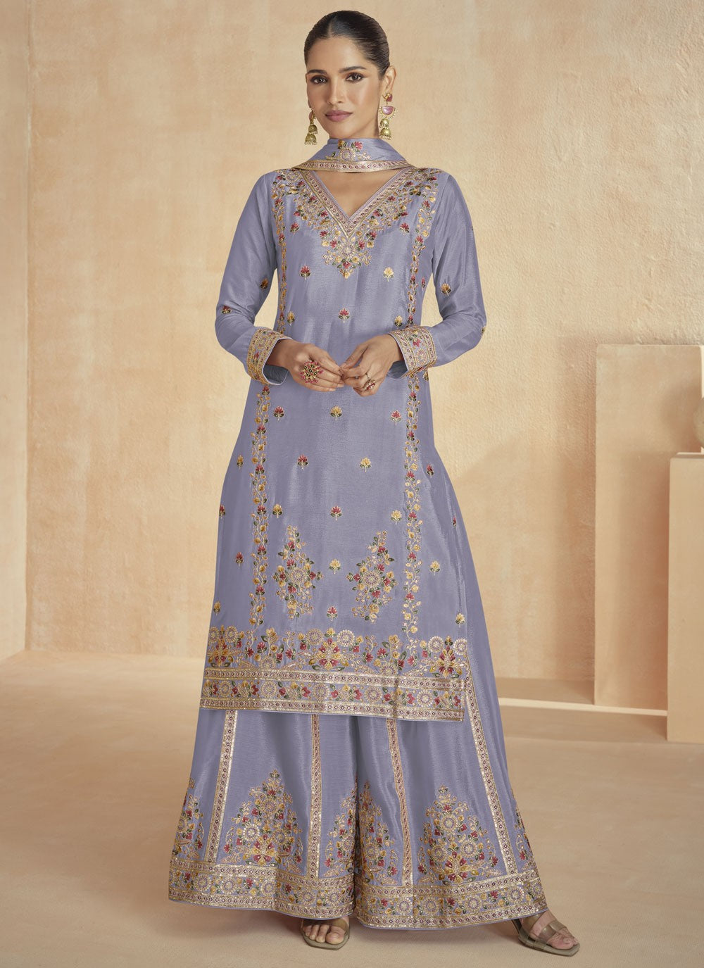 Chinon, Silk Salwar Suit - T3829