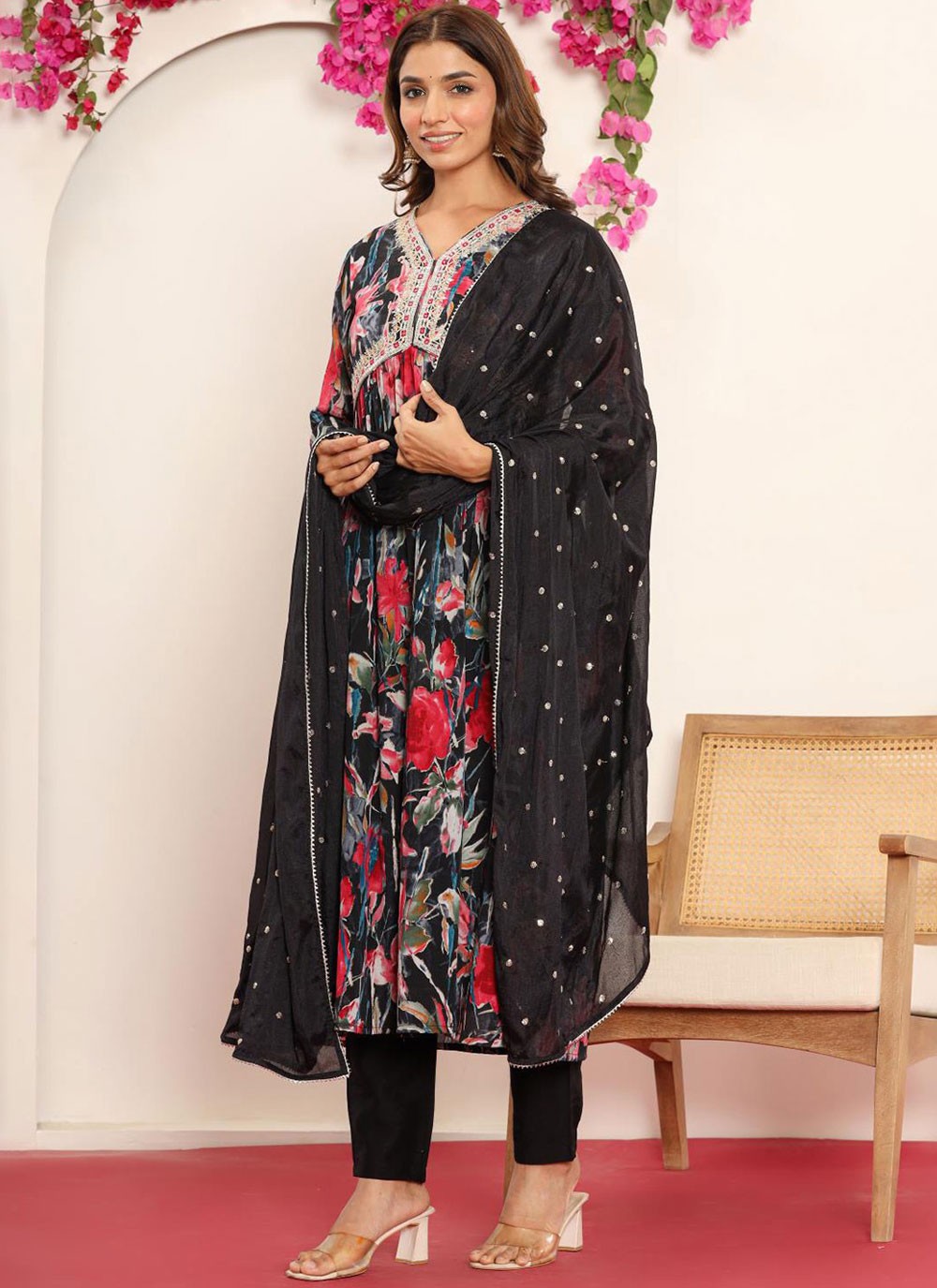 Silk Blend Salwar Suit - T2269