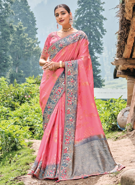 Classic Embroidered Silk Saree - S4410