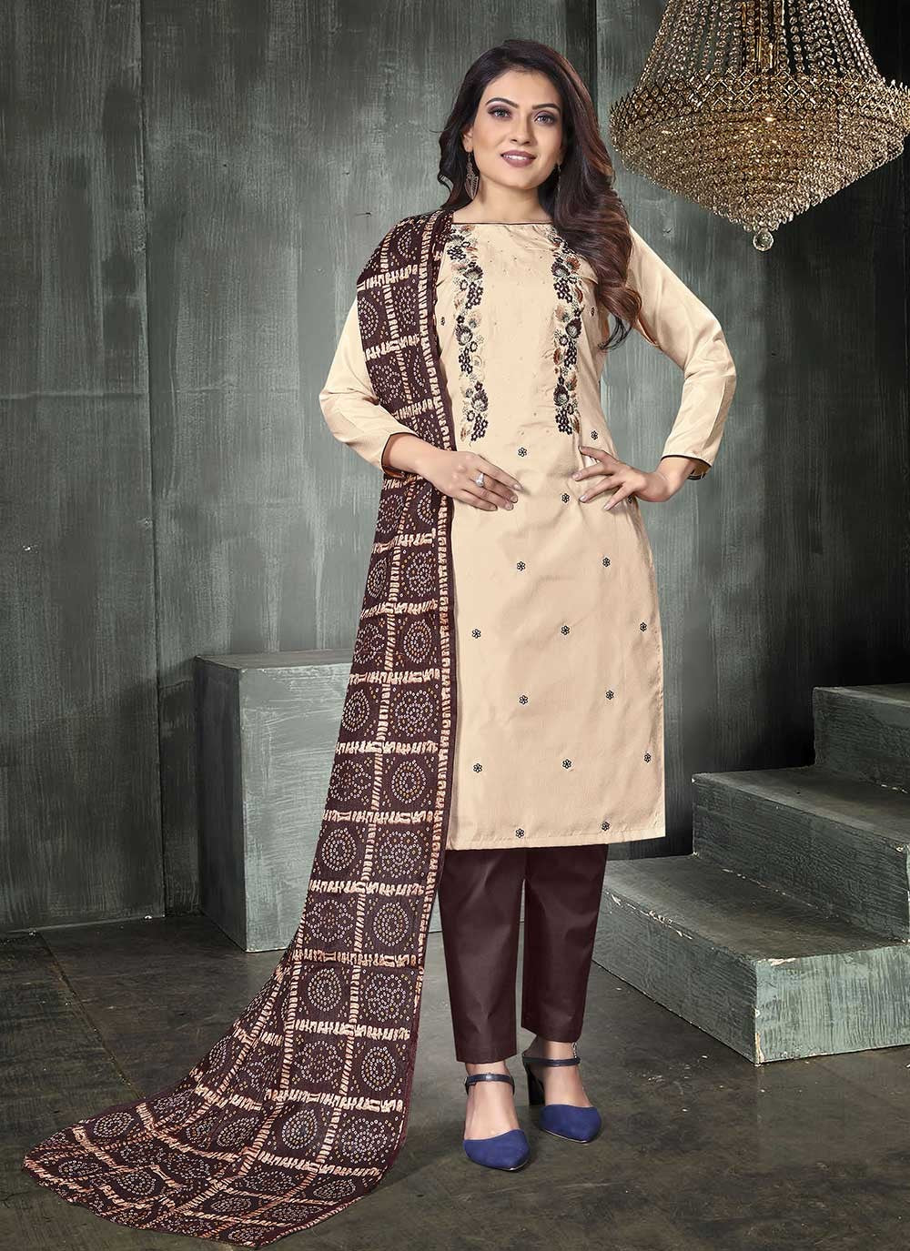 Silk Salwar Suit - T817