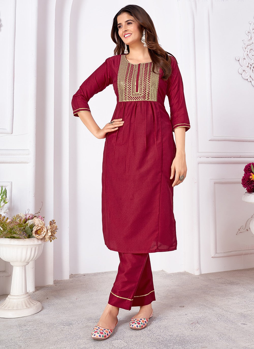 Silk Salwar Suit - T2081