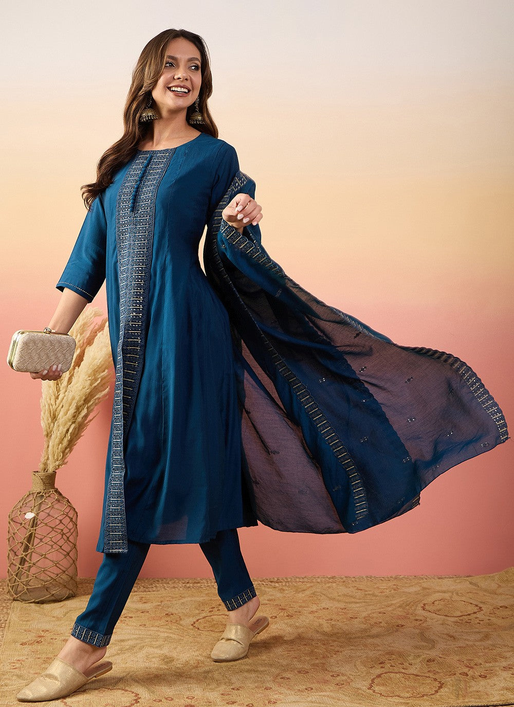 Silk Salwar Suit - T4022