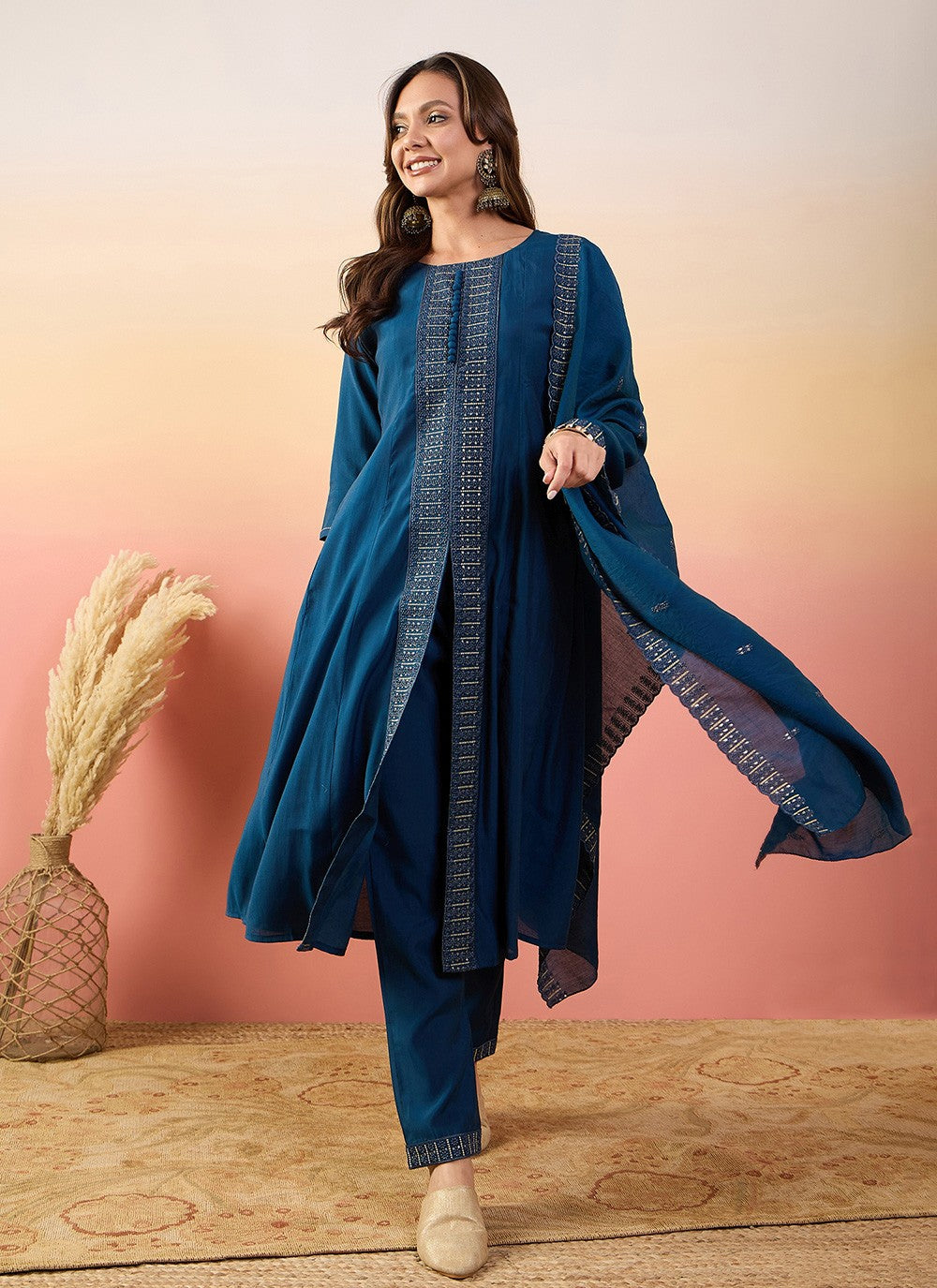 Silk Salwar Suit - T4022