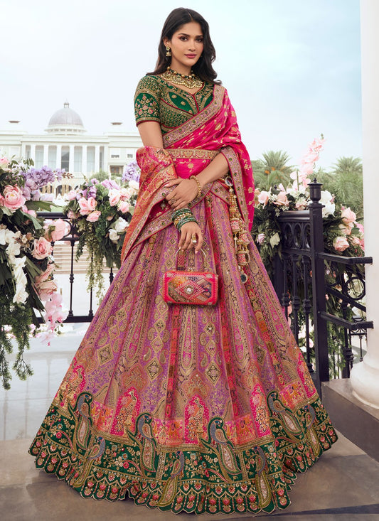 Embroidered Silk A - Line Lehenga - L2244