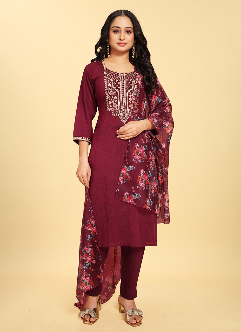 Silk Pant Style Suit - T2701