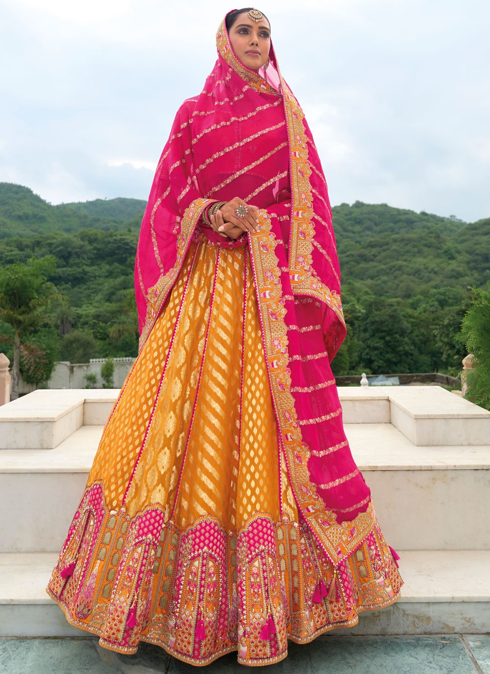 Embroidered Silk Lehenga - L3142