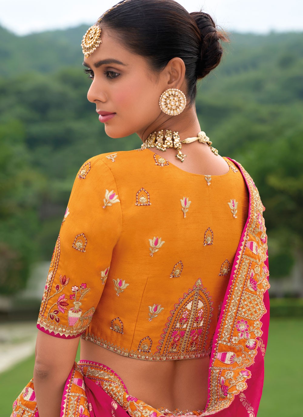 Embroidered Silk Lehenga - L3142