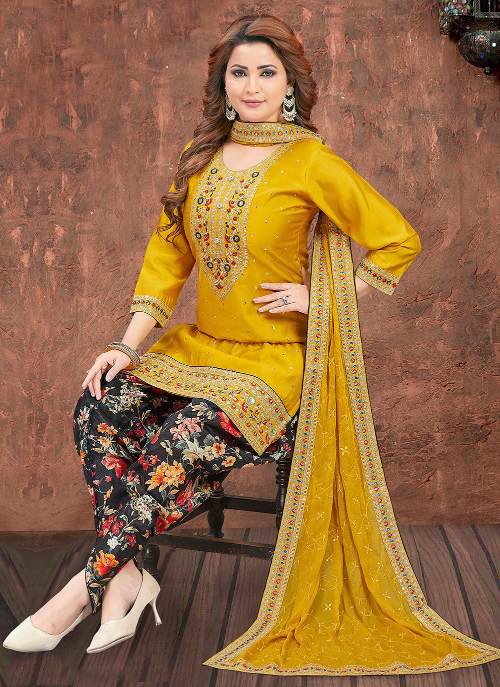 Silk Salwar Suit - T2633