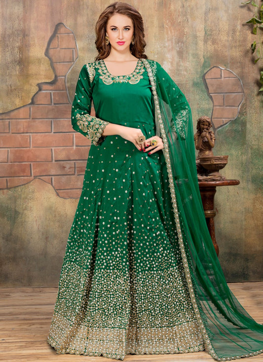 Tafeta Silk Anarkali - T013