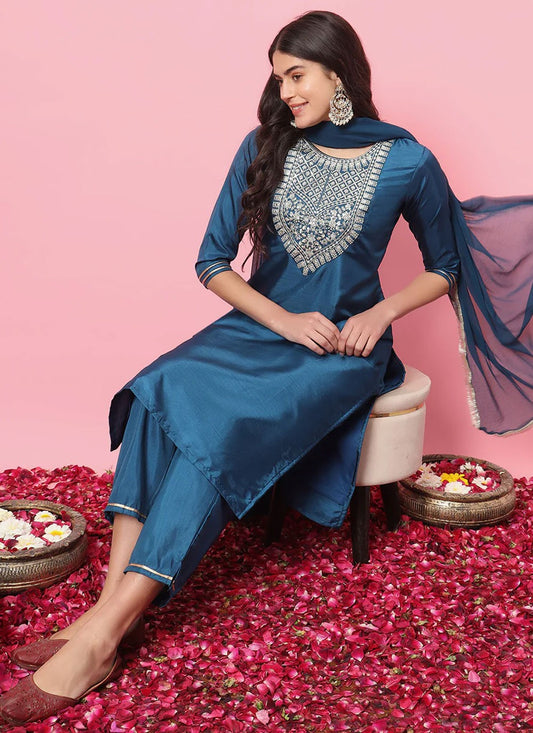 Silk Blend Salwar Suit - T2434