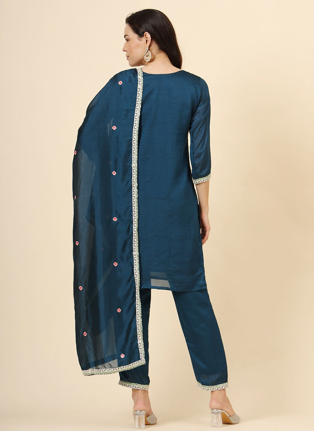 Vichitra Silk Pant Style Suit - T3471