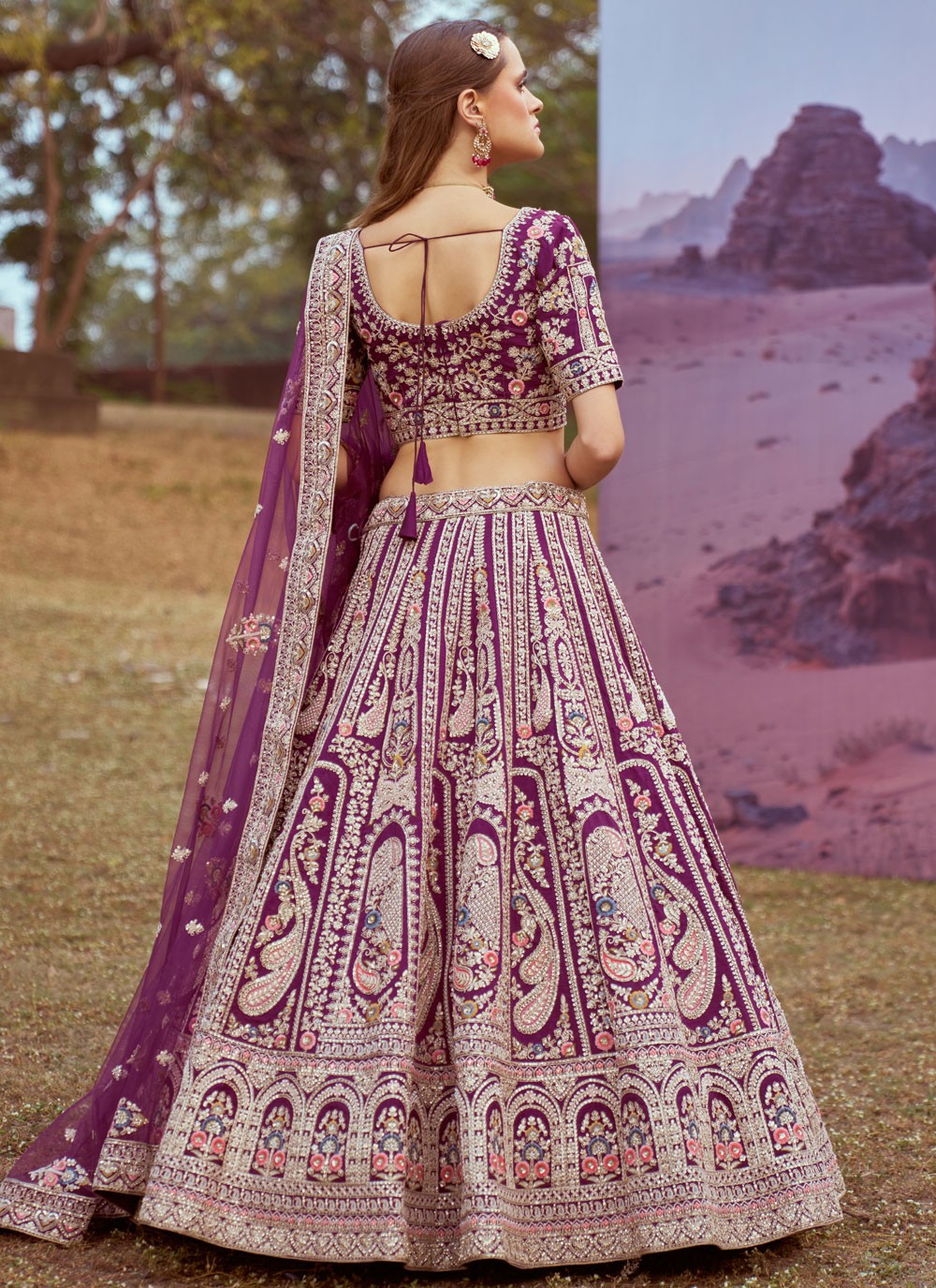 Beads Organza A - Line Lehenga - L2931