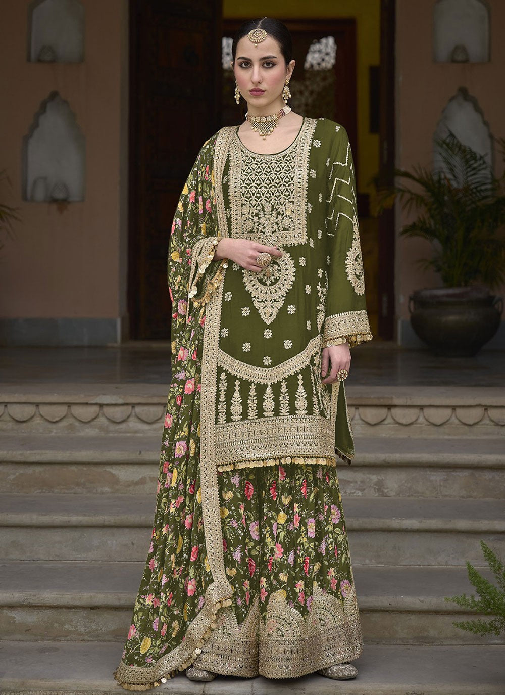 Chinon Salwar Suit - T3121