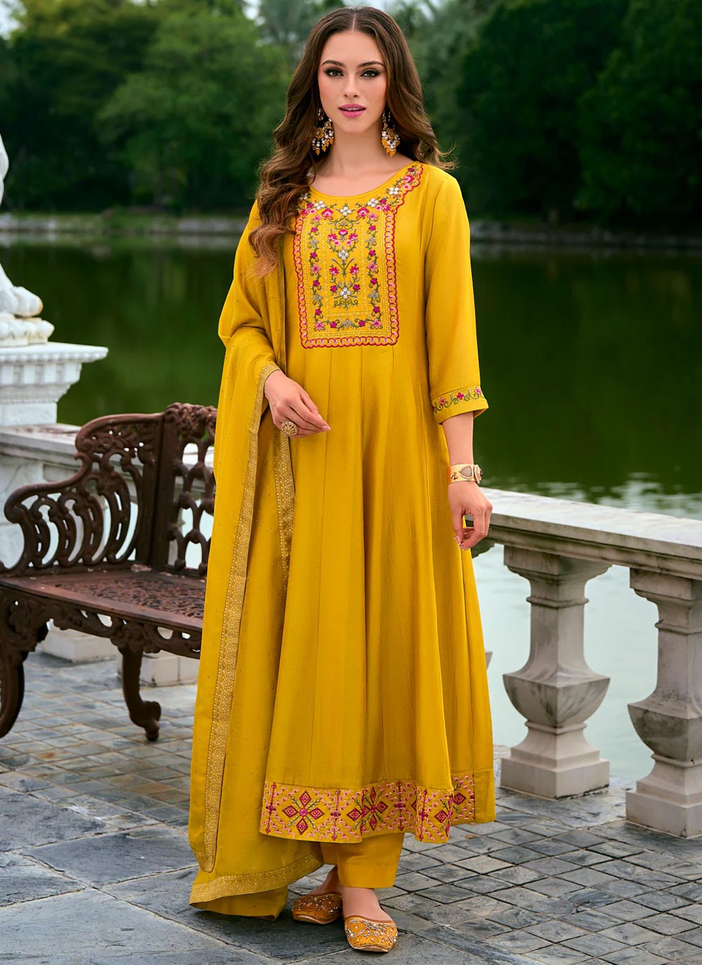 Vichitra Silk Salwar Suit - T3819