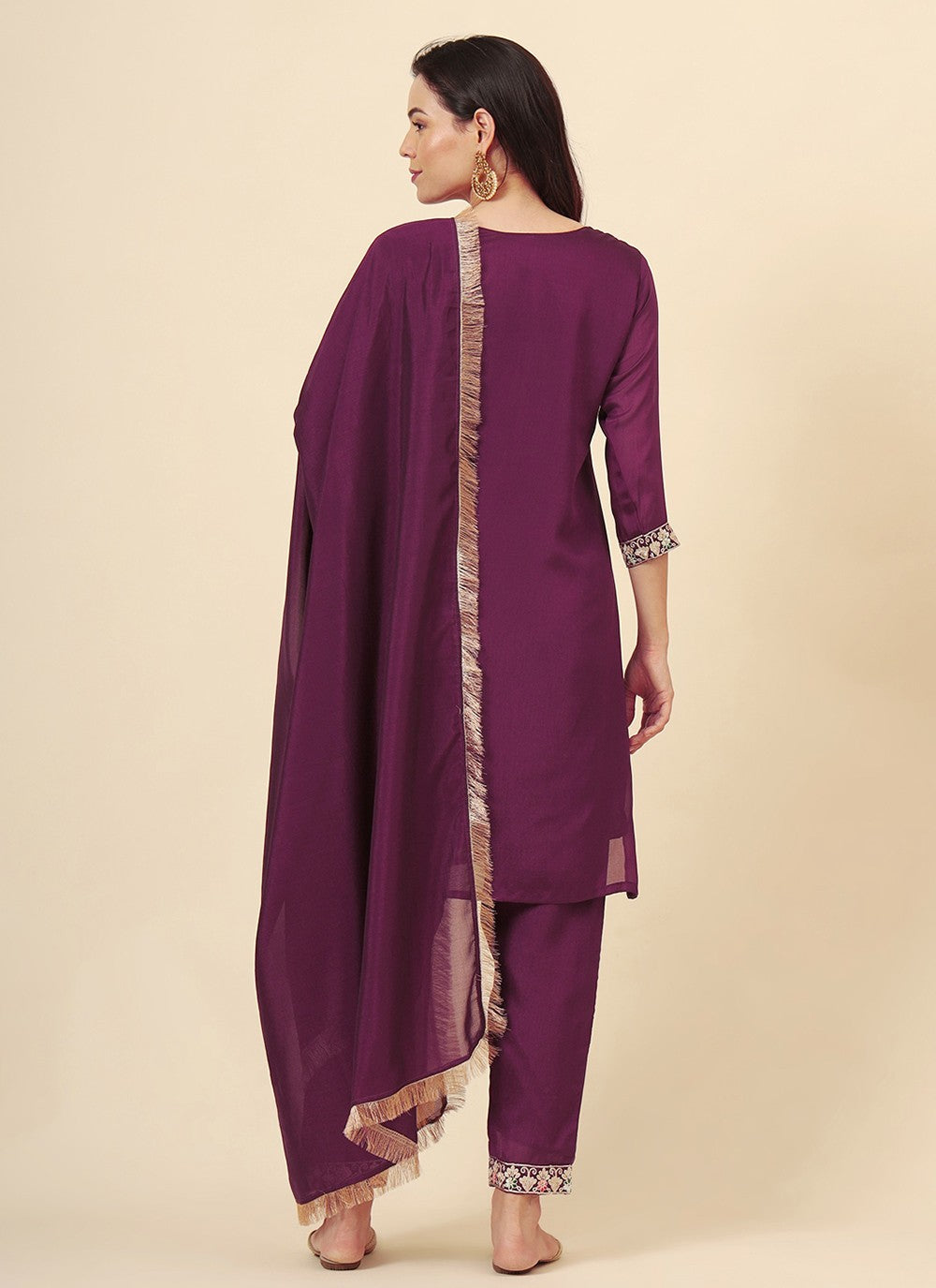 Vichitra Silk Pant Style Suit - T3465