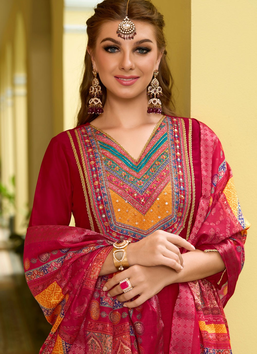 Vichitra Silk Salwar Suit - T3761