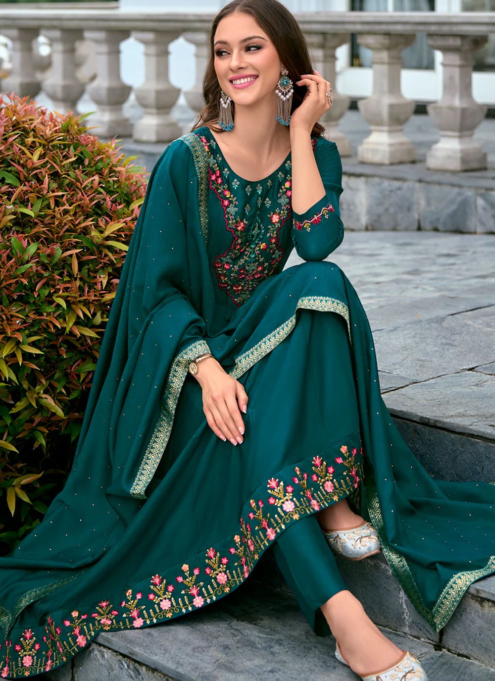 Vichitra Silk Salwar Suit - T3819