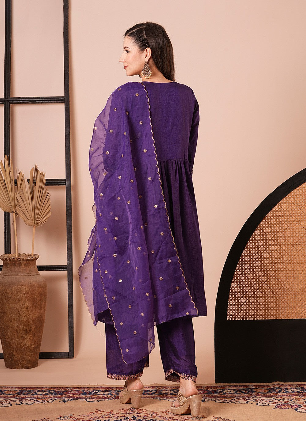 Chanderi Salwar Suit - T4168