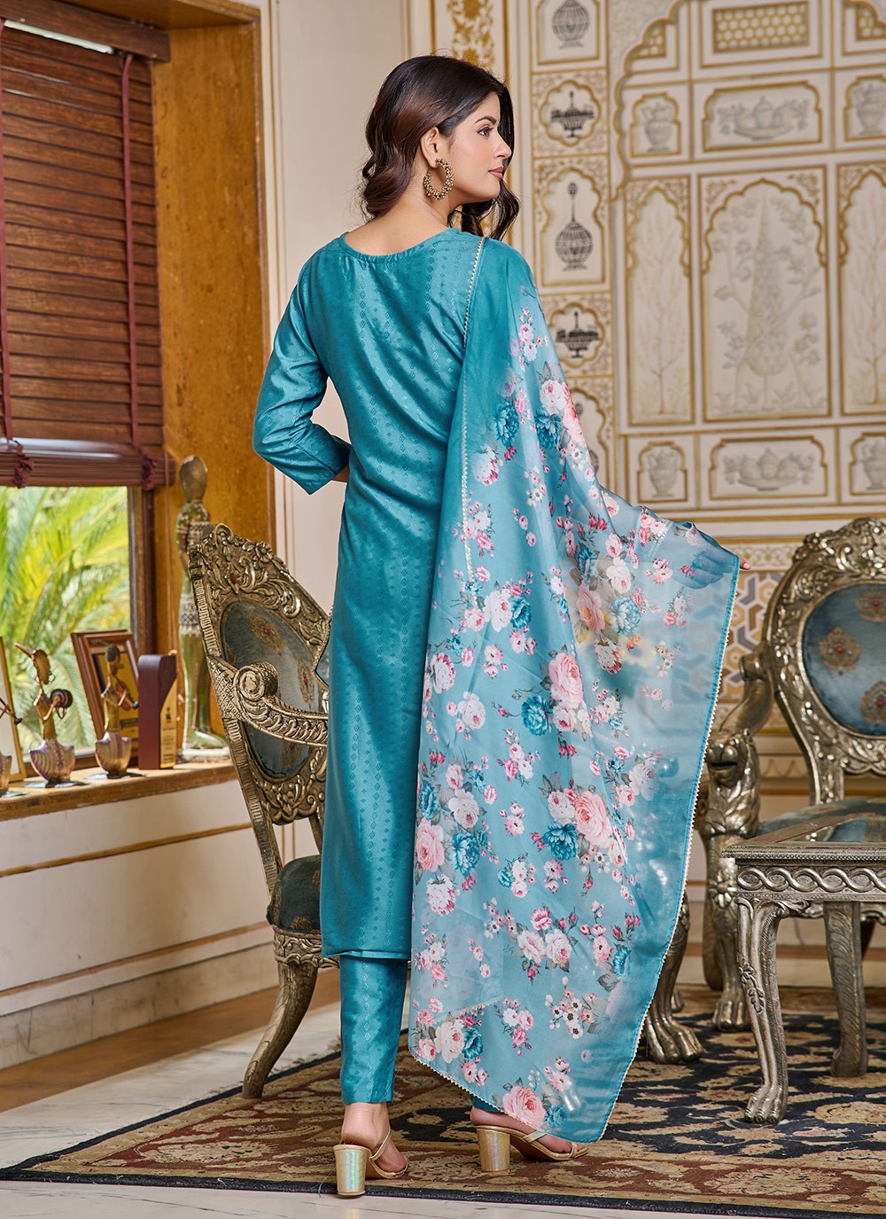 Chanderi Salwar Suit - T3064