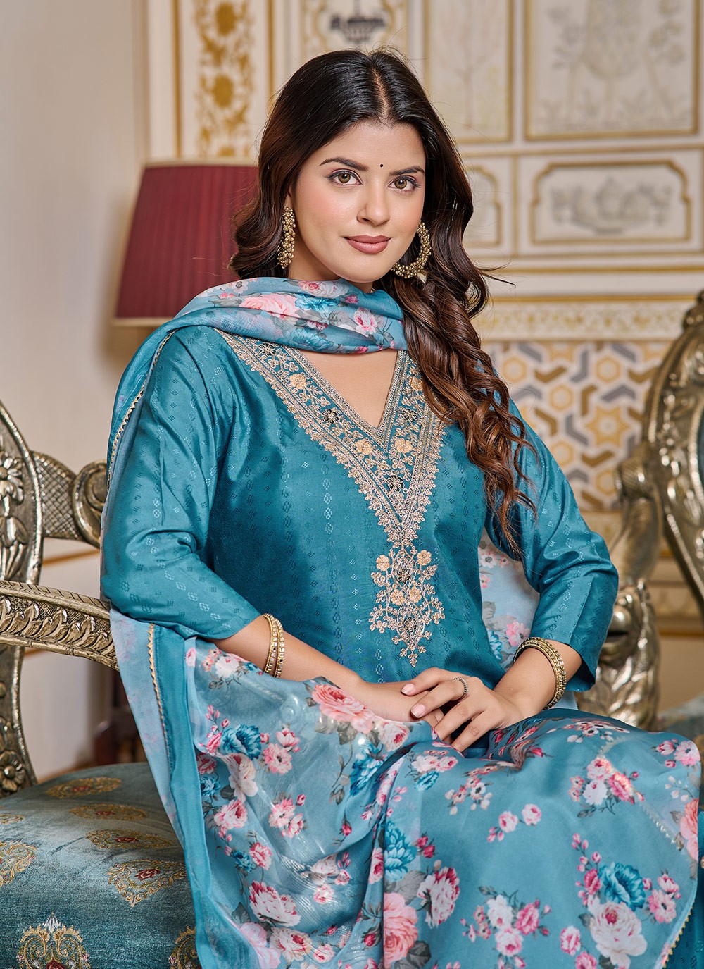 Chanderi Salwar Suit - T3064