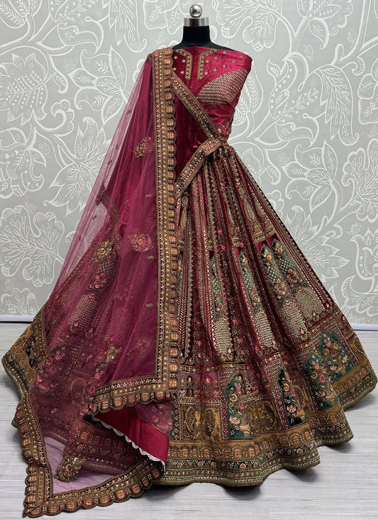 Diamond Velvet A - Line Lehenga - L2103