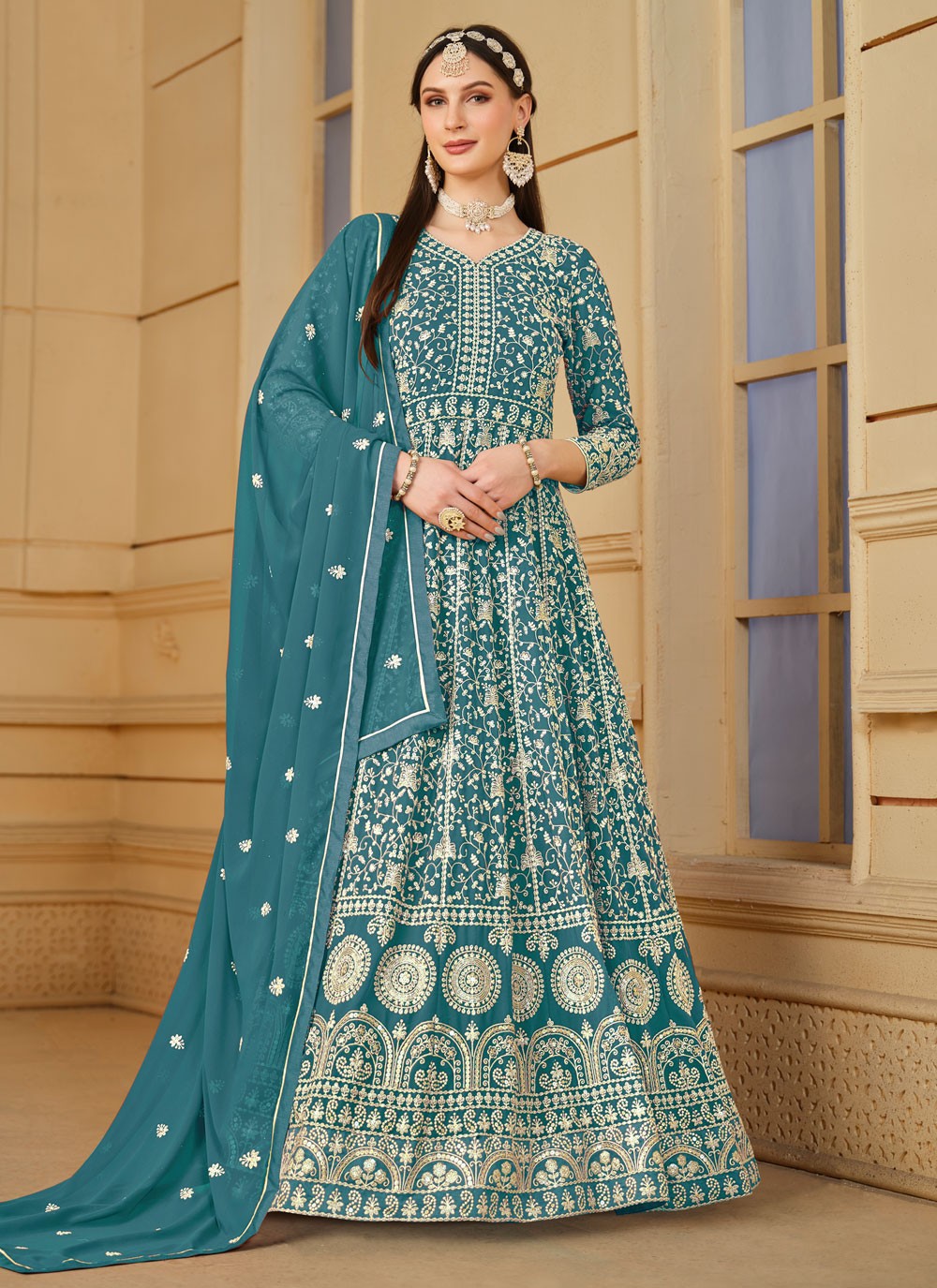 Faux Georgette Salwar Suit - T2174