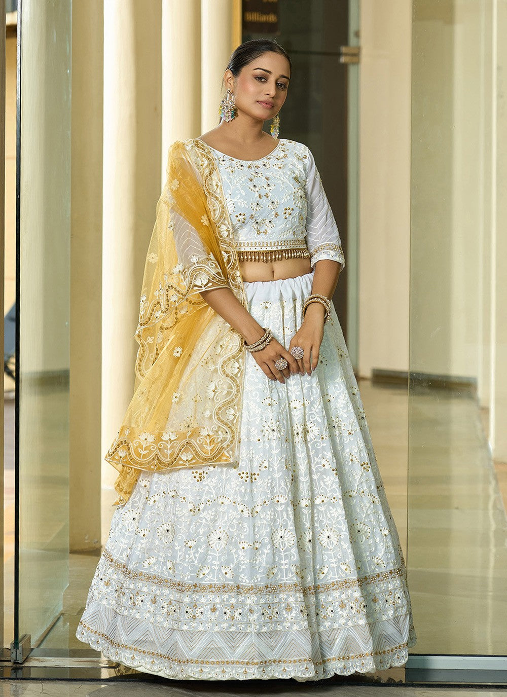 Embroidered Georgette A - Line Lehenga - L2294