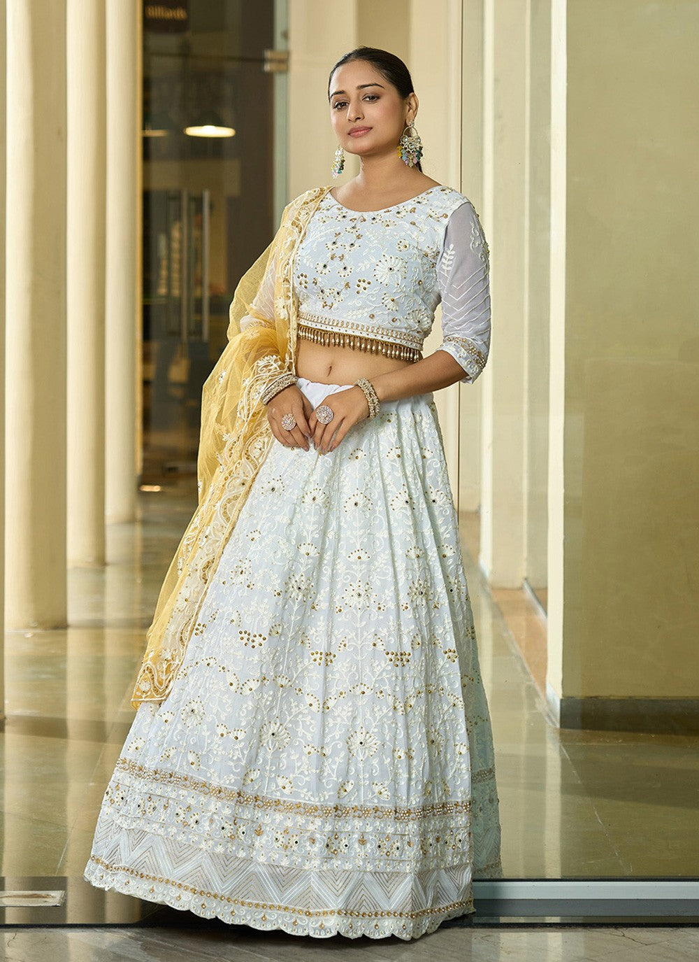 Embroidered Georgette A - Line Lehenga - L2294